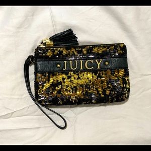 Juicy Couture Sequined Tassel Wristlet